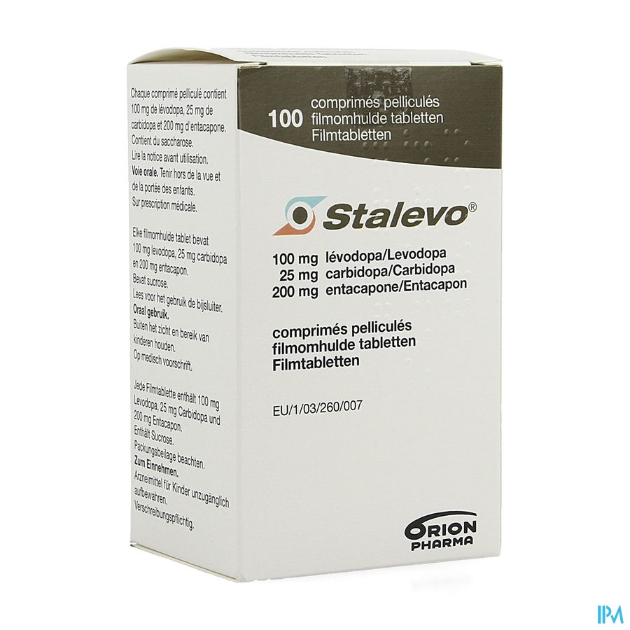 Stalevo 100/25,0/200mg Comp 100x 100mg Pip Stalevo 100/25,0/200mg Comp 100x 100mg Pip