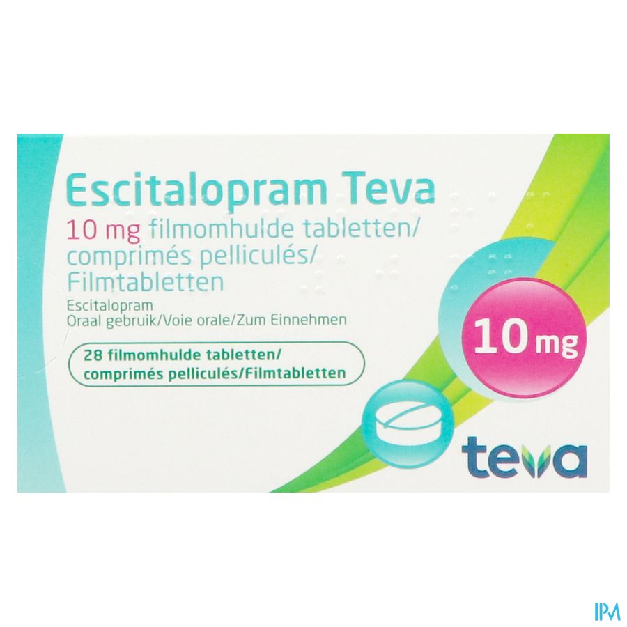 Escitalopram 10mg Teva Comp Pell 28 X 10mg 1