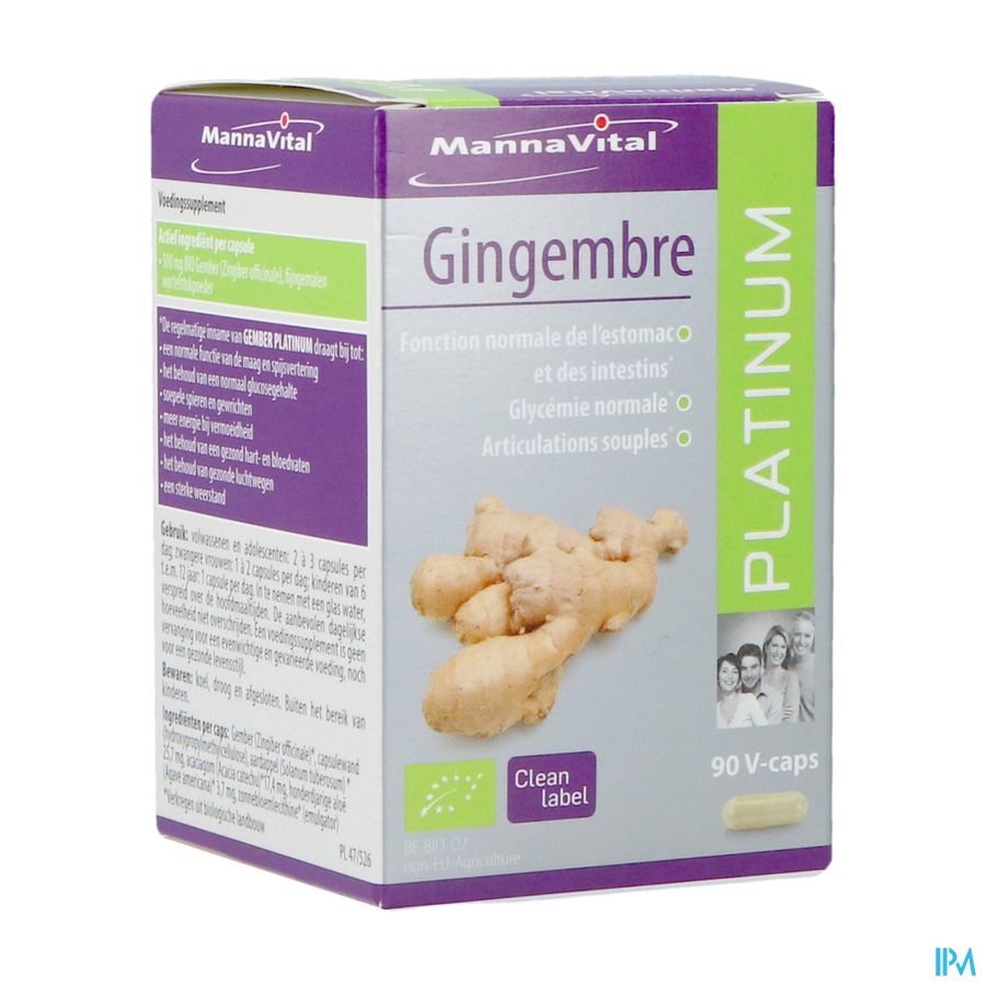 Mannavital Gingembre Platinum V-caps 90 Mannavital Gingembre Platinum V-caps 90