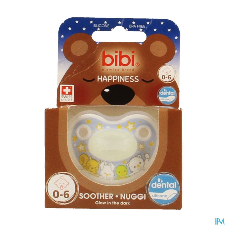 Bibi Fopspeen Dental Glow In The Dark 0- 6m Bibi Fopspeen Dental Glow In The Dark 0- 6m
