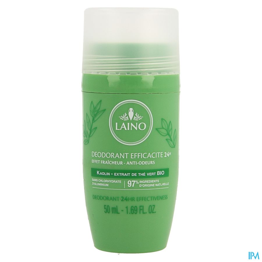 Laino Deodorant 24u Groene Thee Bio Roll On 50ml 1