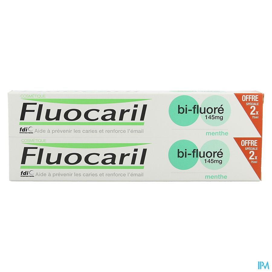 Fluocaril Tandpasta Bi-fluore 145 Munt 2x75ml 2