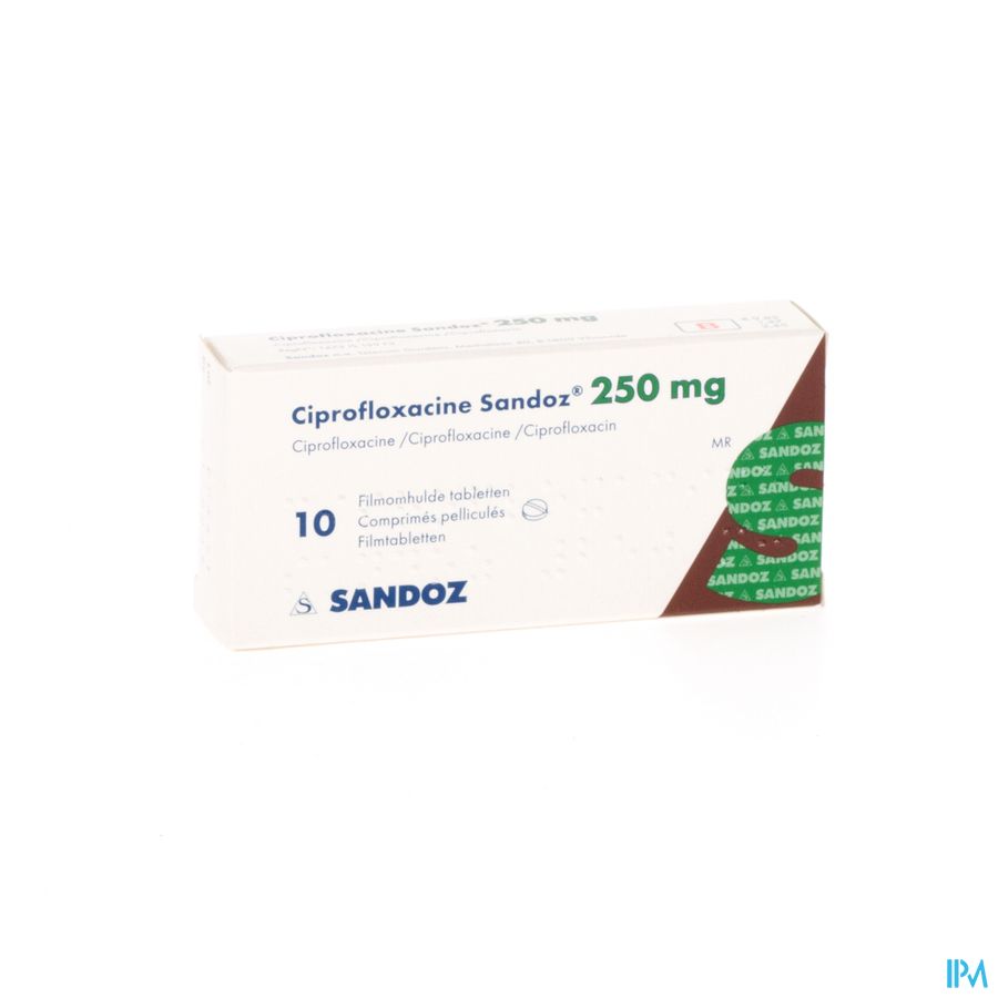Ciprofloxacine Sandoz 250mg Tabl 10 Pvc/alu Ciprofloxacine Sandoz 250mg Tabl 10 Pvc/alu