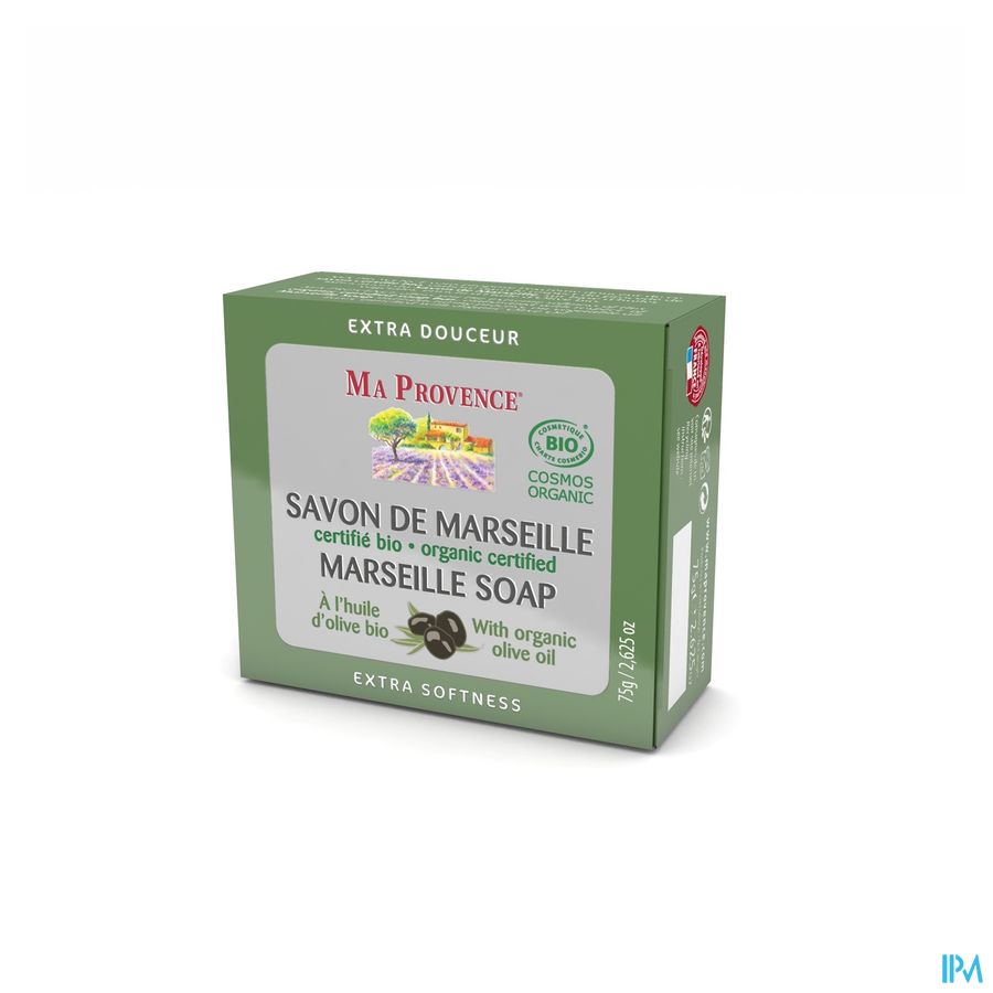 Ma Provence Savon Marseille Olijfolie Bio 75g Ma Provence Savon Marseille Olijfolie Bio 75g