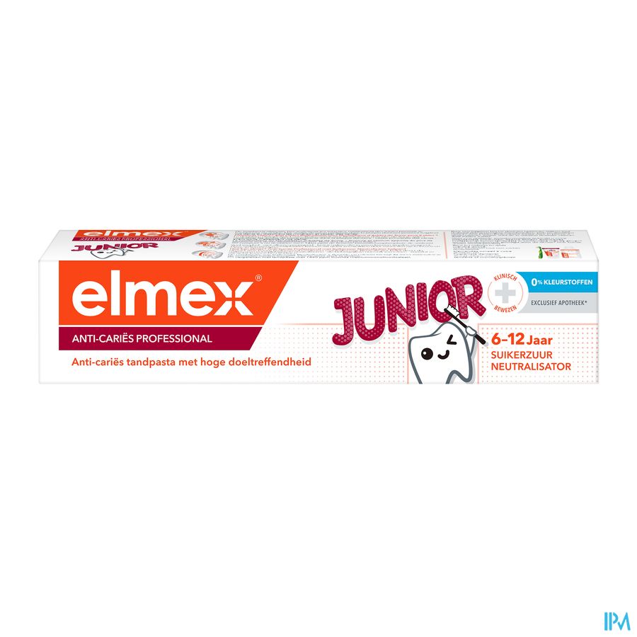 ELMEX® ANTI-CARIËS PROFESSIONAL™ JUNIOR 6-12 TANDPASTA TUBE 75ML
