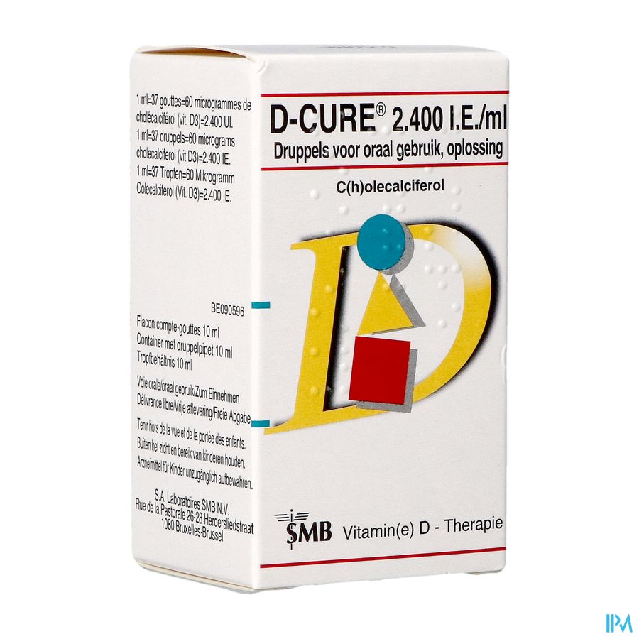 D-cure 2400ie/ml Drinkbare Opl 10ml D-cure 2400ie/ml Drinkbare Opl 10ml