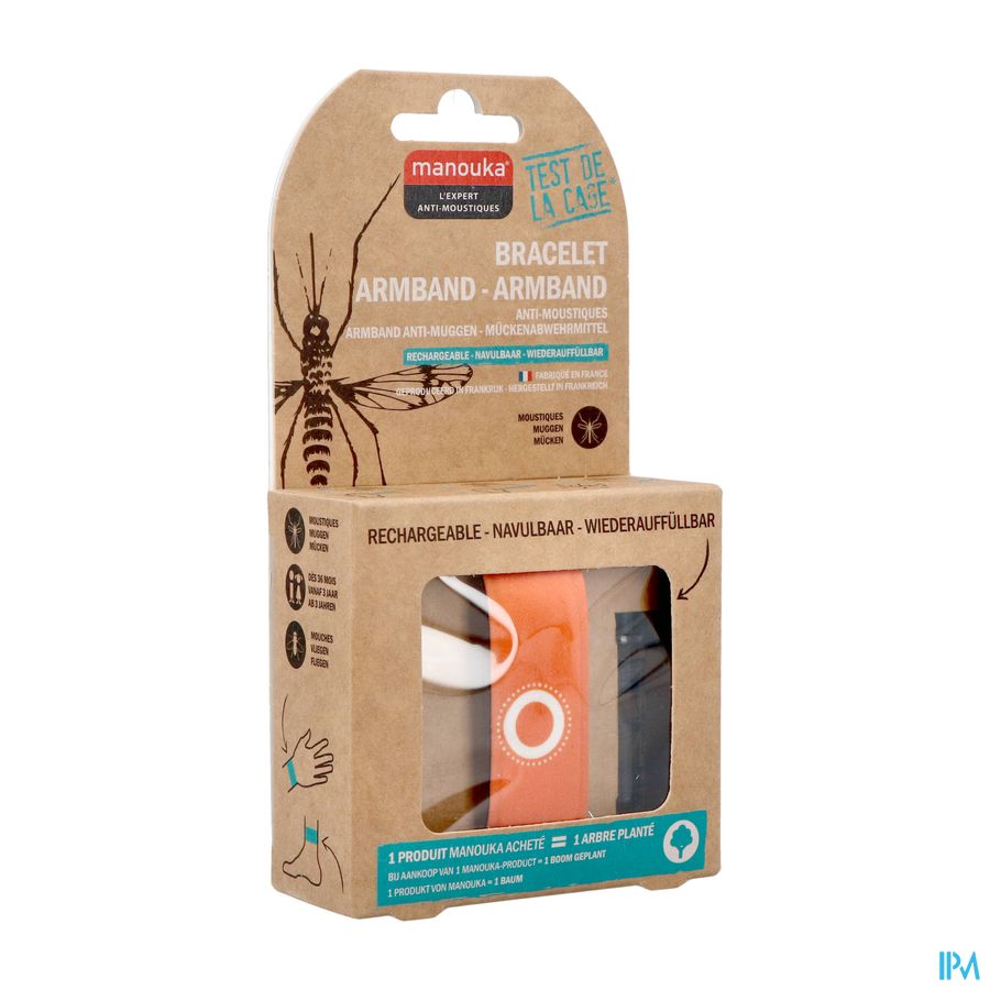 Manouka Armband A/muggen Uni Oranje