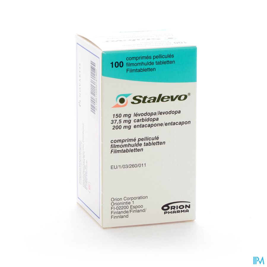 Stalevo 150mg/37,5mg/200mg Comp Pell 100 Flacon Stalevo 150mg/37,5mg/200mg Comp Pell 100 Flacon
