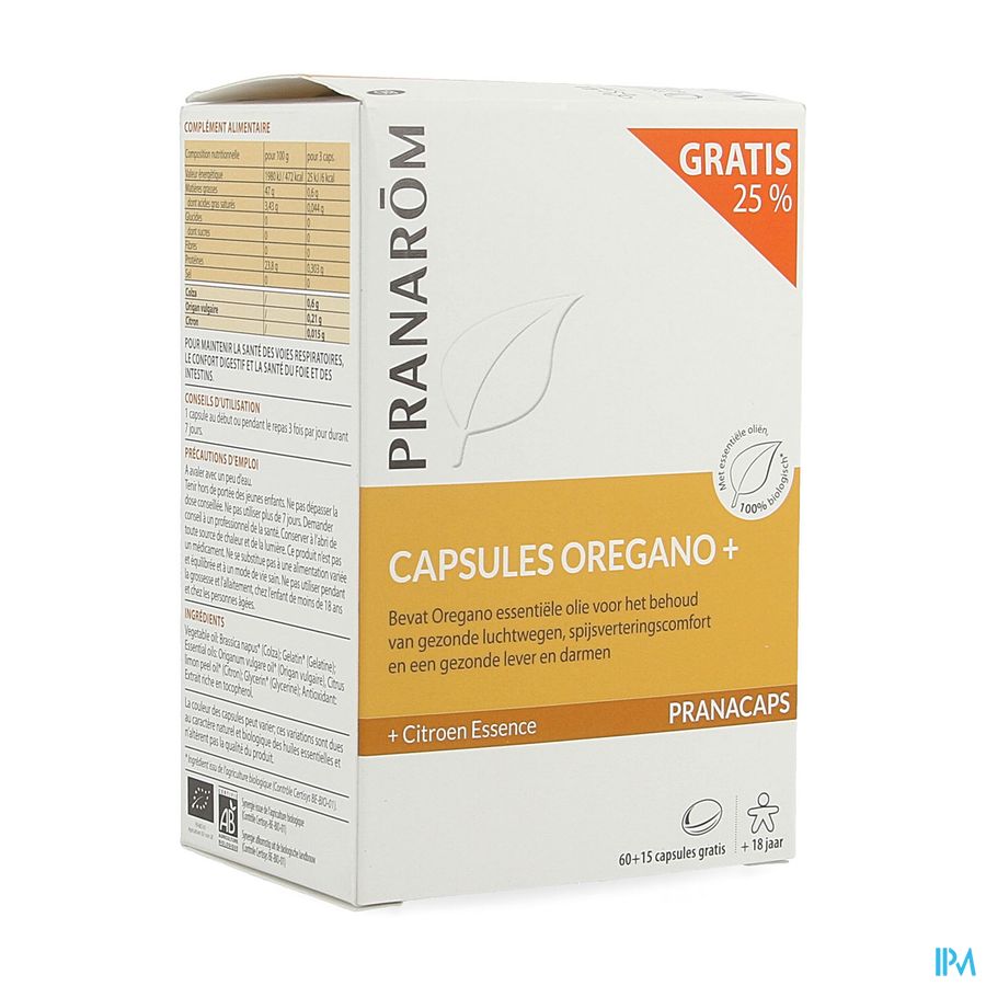 Pranacaps Bio Oregano Plus Caps 75 Pranacaps Bio Oregano Plus Caps 75