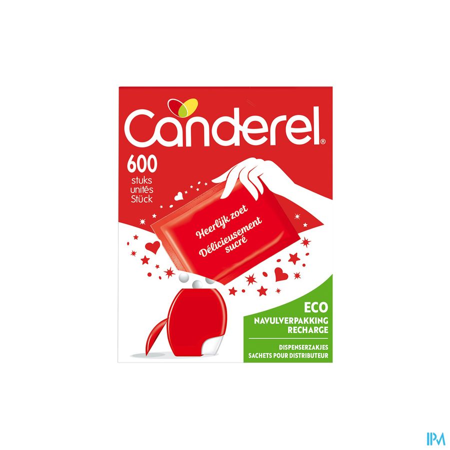 Canderel Navulpak Voor Dispenser Maxi Tabl 500+100 Canderel Navulpak Voor Dispenser Maxi Tabl 500+100