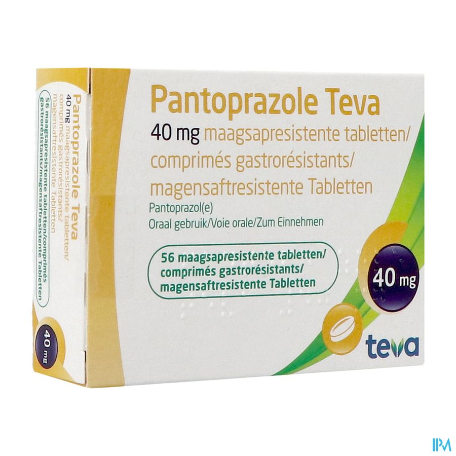 Pantoprazole Teva 40mg Maagsapresist Comp 56 Blis Pantoprazole Teva 40mg Maagsapresist Comp 56 Blis