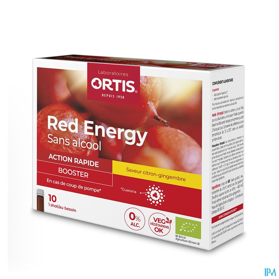 Ortis Red Energy Citron Gingembre Bio S/alc10x15ml Ortis Red Energy Citron Gingembre Bio S/alc10x15ml