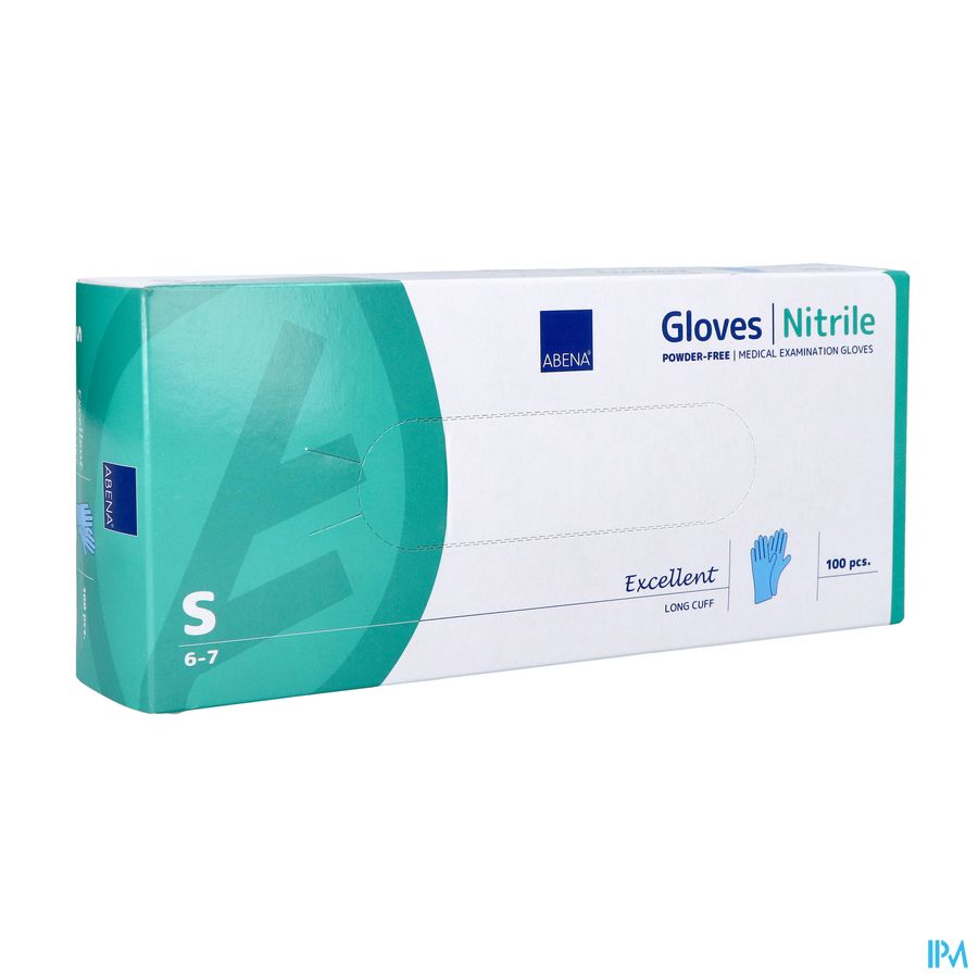 Abena Excellent Handschoen Nitrile S Blauw Abena Excellent Handschoen Nitrile S Blauw