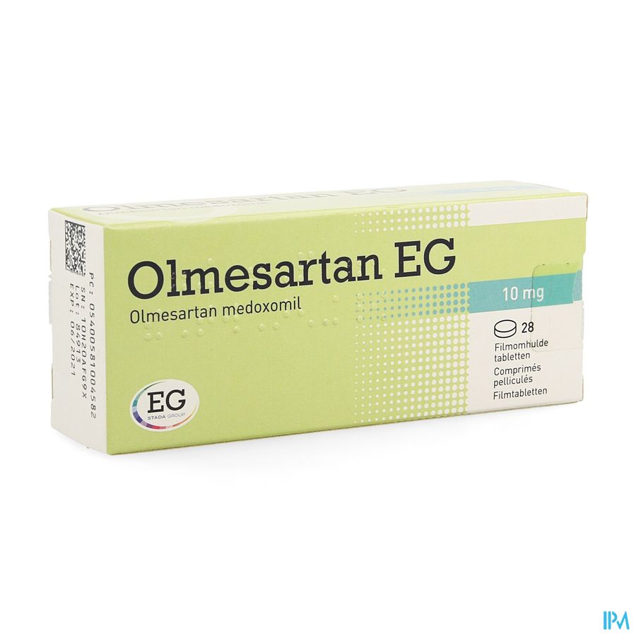 Olmesartan EG 10Mg Filmomh Tabl  28 X 10Mg