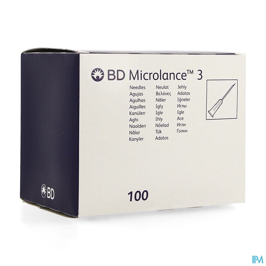 Bd Microlance 3 Naald 22g 1 1/4 Rb 0,7x30mm Zwt 1 Bd Microlance 3 Naald 22g 1 1/4 Rb 0,7x30mm Zwt 1