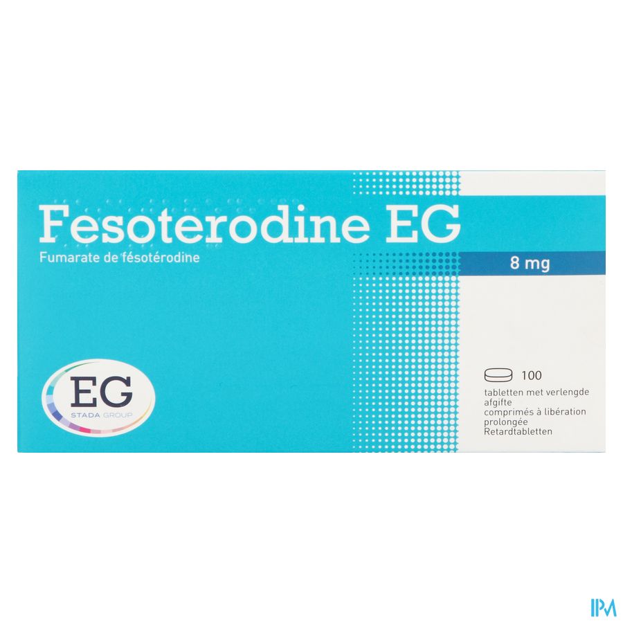 Fesoterodine EG 8Mg Liberation Prolongee Comp 100 1