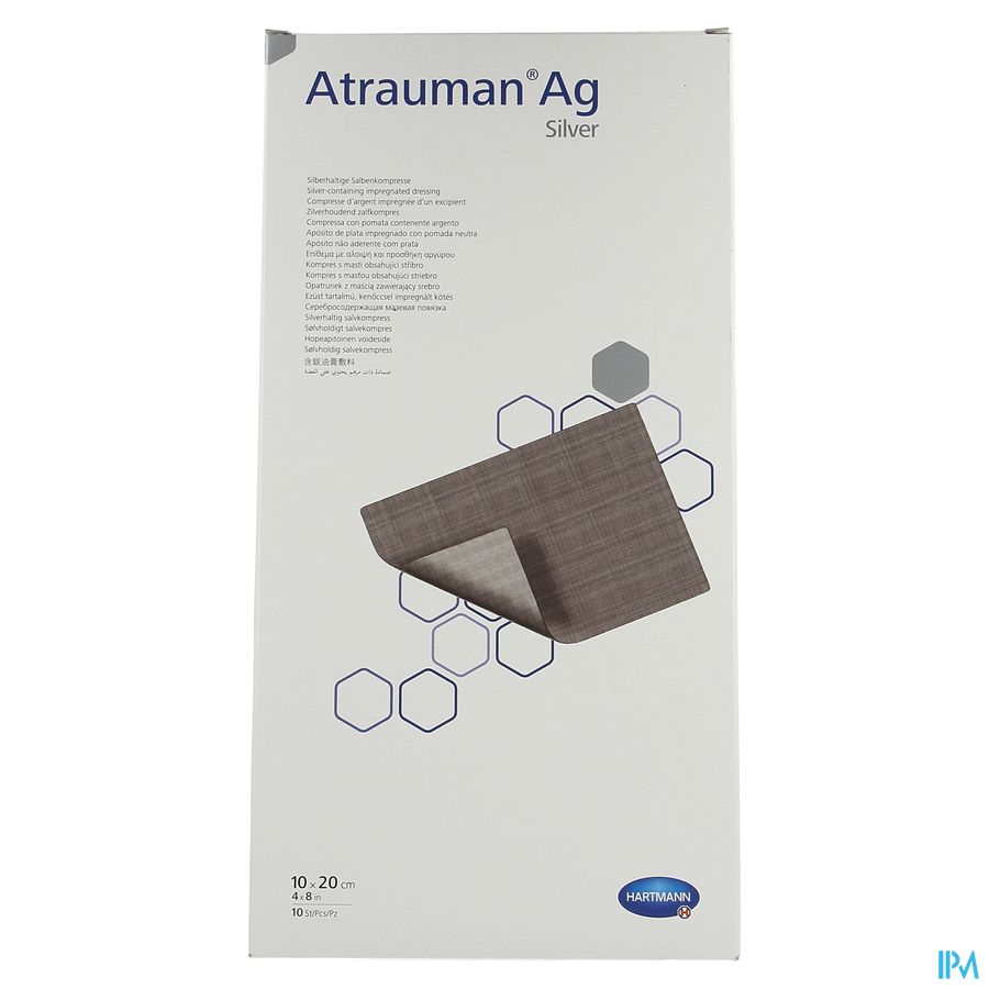 Atrauman Ag 10x20cm St. 10 P/s 1