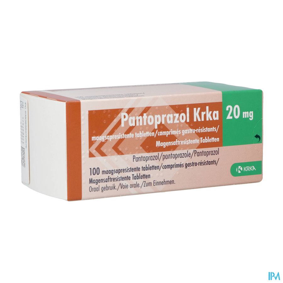 Pantoprazol Krka 20mg Maagsapres. Tabl 100 Pantoprazol Krka 20mg Maagsapres. Tabl 100