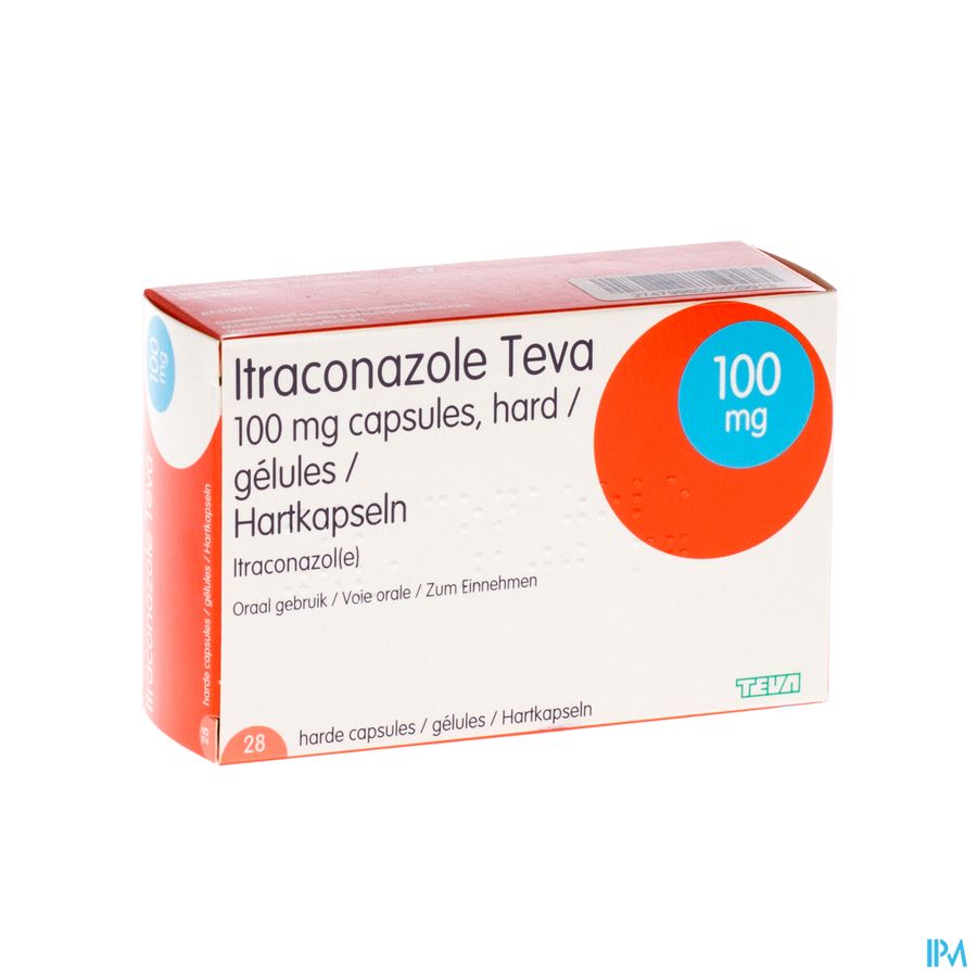 Itraconazole Teva 100mg Caps Harde 28 Itraconazole Teva 100mg Caps Harde 28