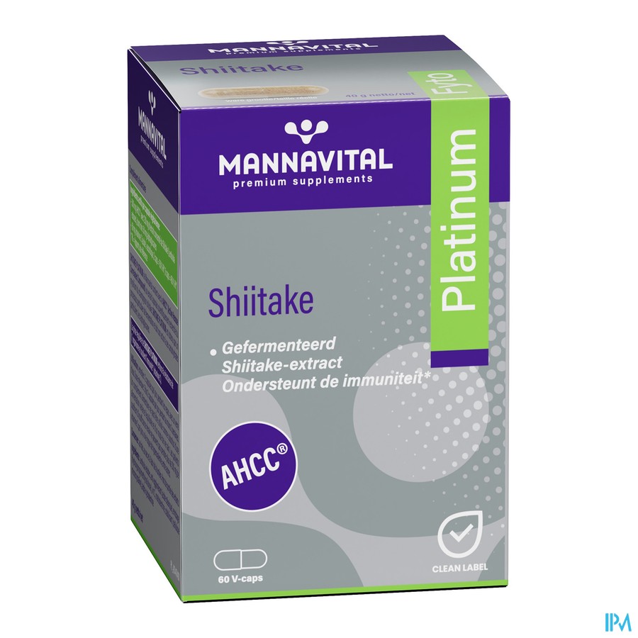 Mannavital Shiitake Platinum V-caps 60