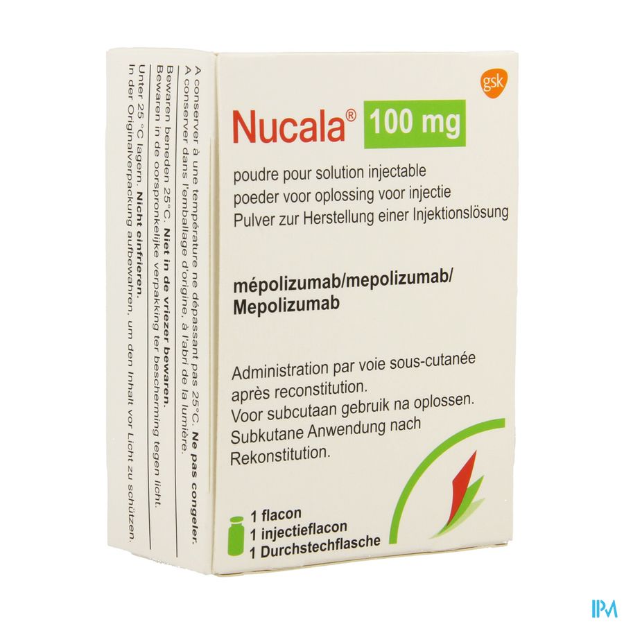 Nucala Pdr Voor Opl Voor Opl Inj Fl 1 X 100mg Nucala Pdr Voor Opl Voor Opl Inj Fl 1 X 100mg