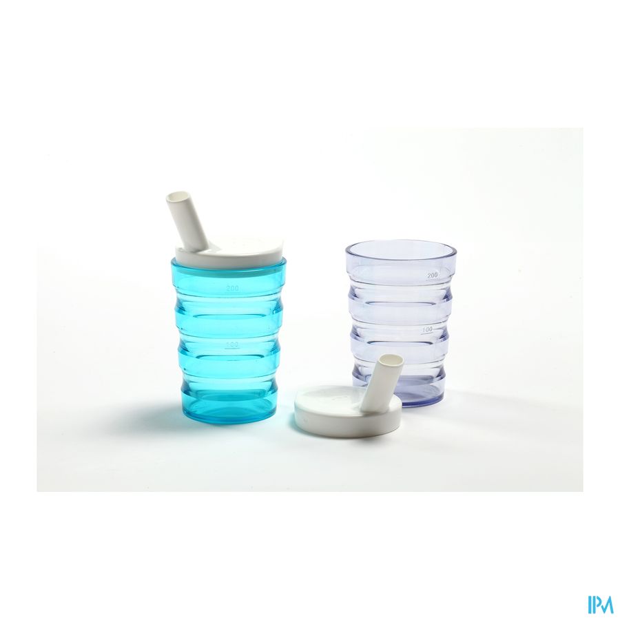 Rillenbeker 2 Tuitjes Transp Blauw+2 Tuitjes 4+8mm