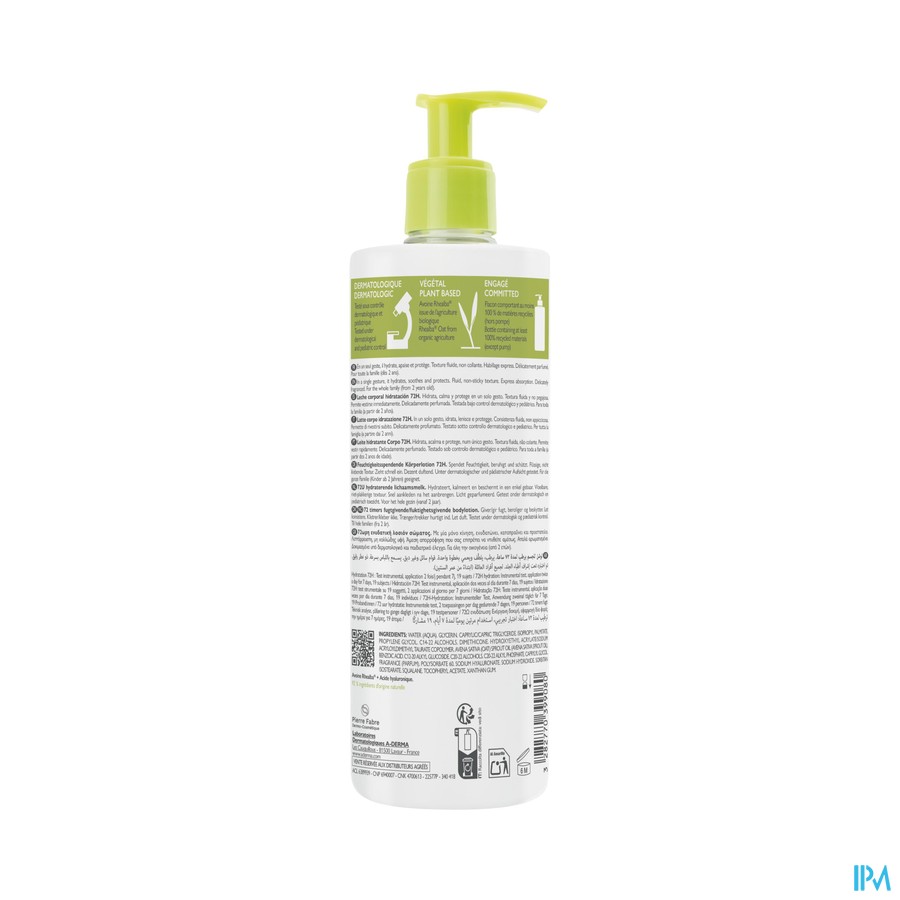 Aderma Indisp.lichaamsmelk Hydraterend 400ml
