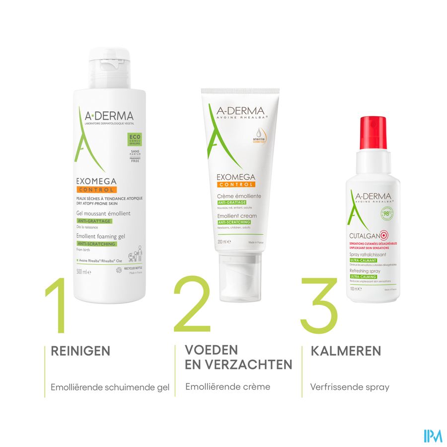 Aderma Exomega Control Emol. Schuimende Gel 200ml 6