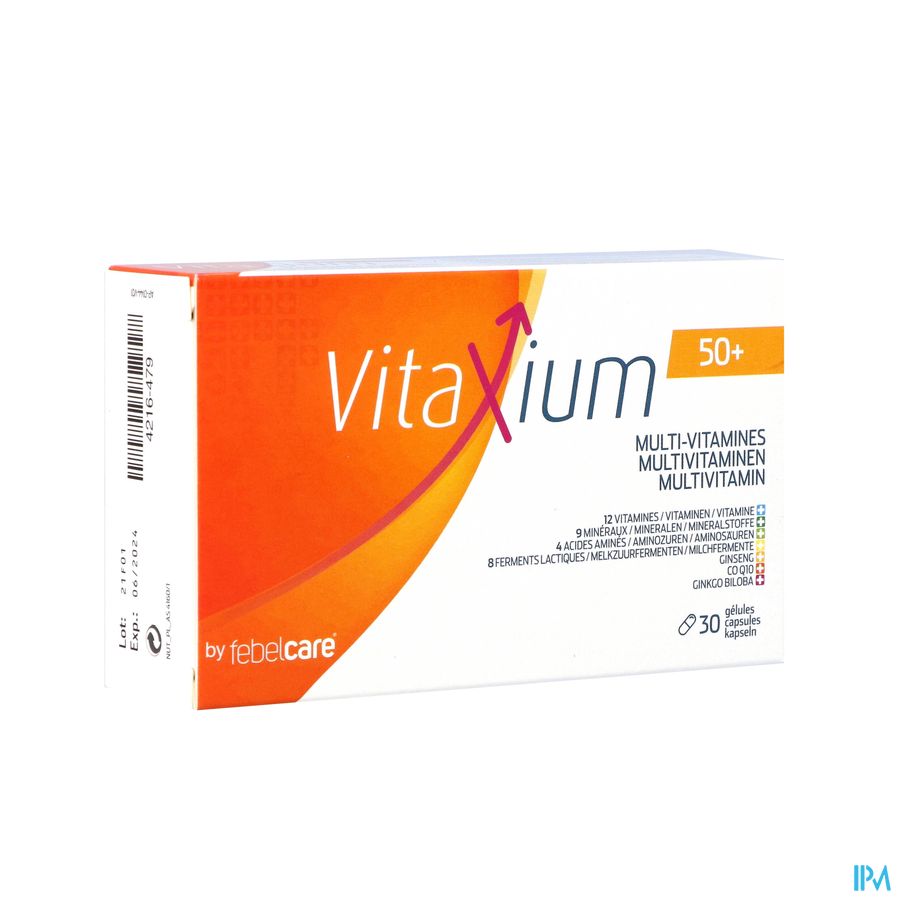 Vitaxium 50+ Multi Vitaminen Caps 30 Vitaxium 50+ Multi Vitaminen Caps 30