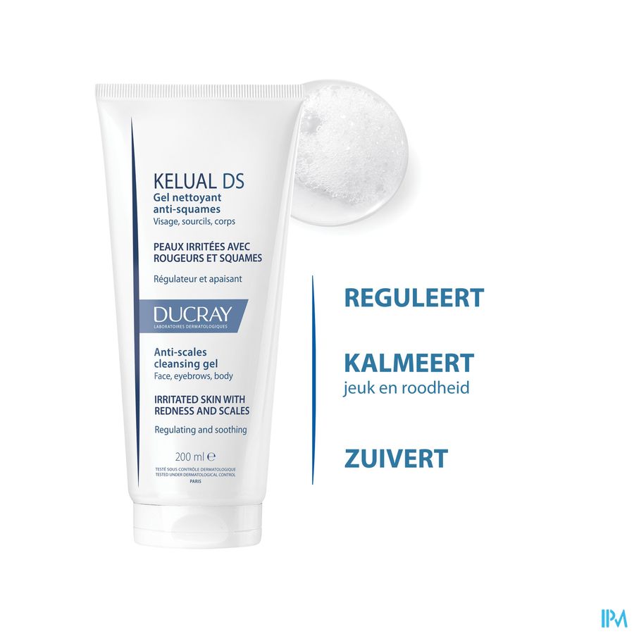Ducray Kelual Ds Reinigingsgel A/schilfers200ml Nf 7