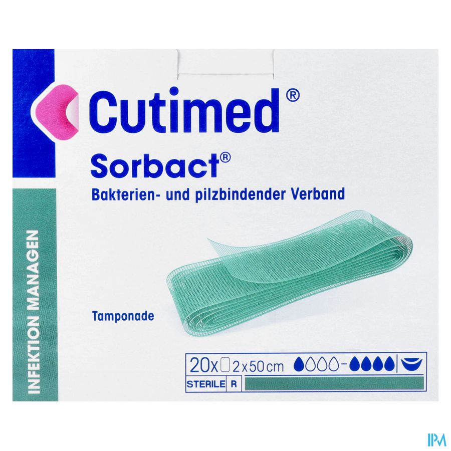Cutimed Sorbact Gaasstrook 2x50cm 20 7216600 4