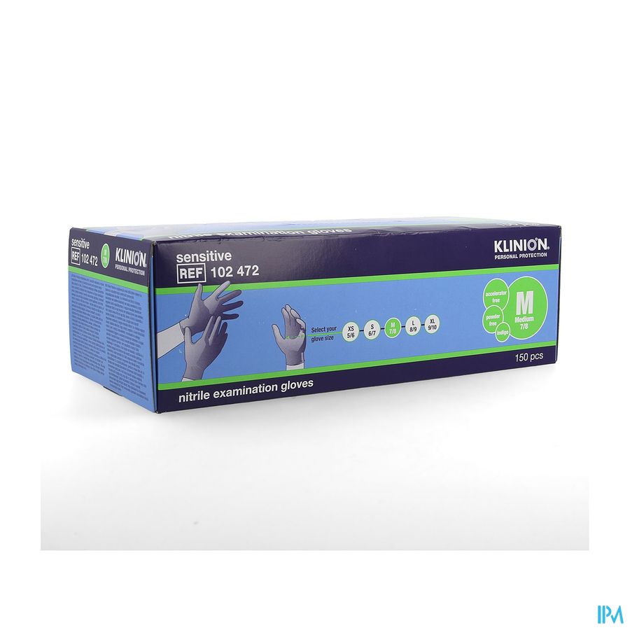Klinion Onderz. Handsch. Nitrile 24cm Indigo M 150 Klinion Onderz. Handsch. Nitrile 24cm Indigo M 150