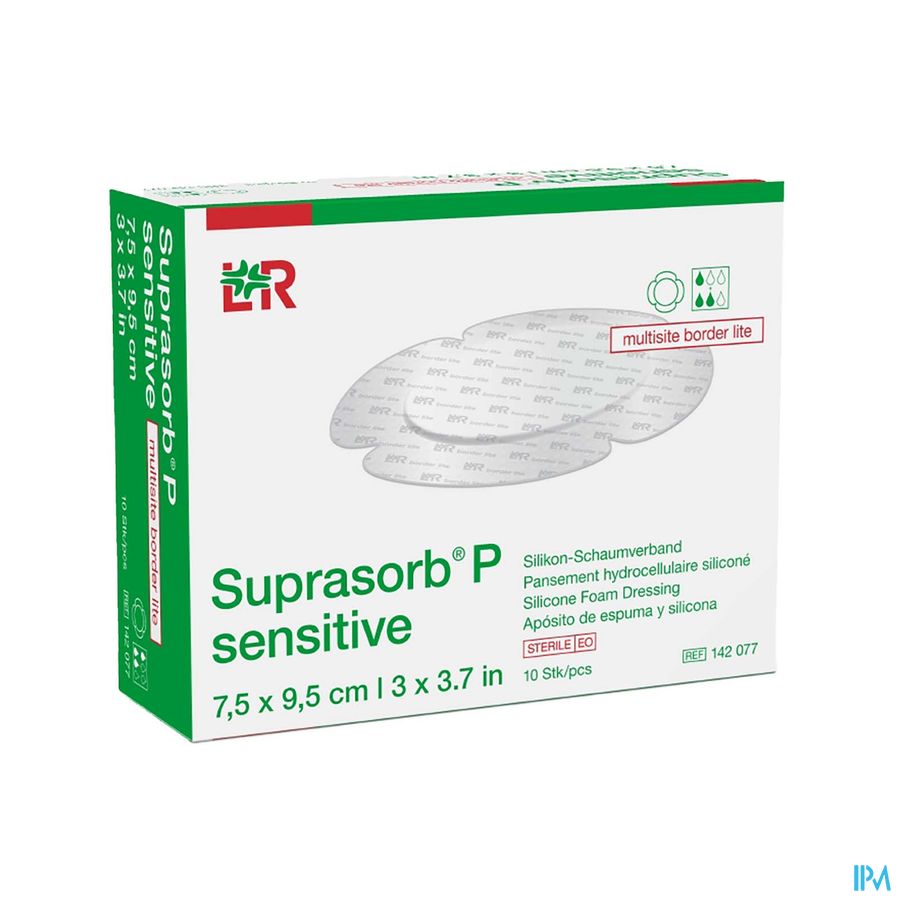 Suprasorb P Sensitive B Lite 7,5x9,5cm 10 142077 Suprasorb P Sensitive B Lite 7,5x9,5cm 10 142077