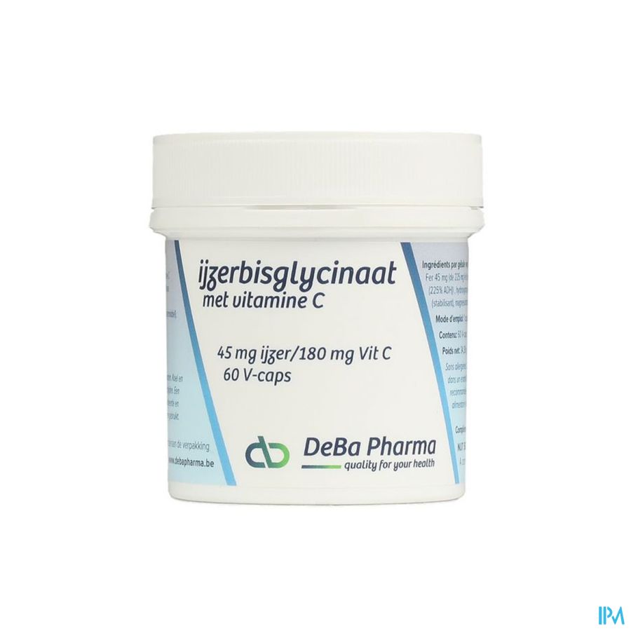 Fer Bisglycinate 45mg + Vit C 180mg V-caps 60 Deba 1