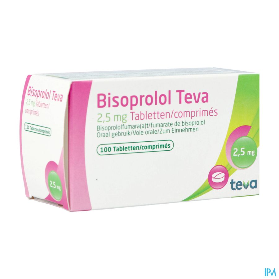 Bisoprolol Teva 2,5mg Tabl 100 Bisoprolol Teva 2,5mg Tabl 100
