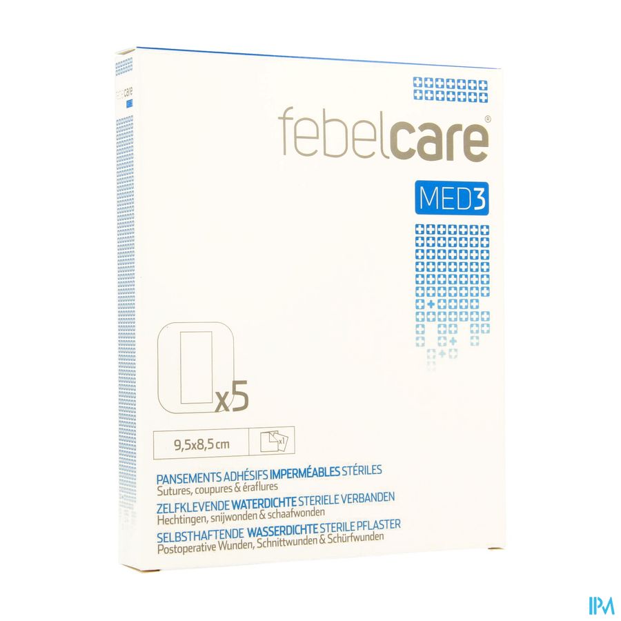 Febelcare Med3 Verb.zelfkl Ster.wtp 9,5x 8,5cm 5 Febelcare Med3 Verb.zelfkl Ster.wtp 9,5x 8,5cm 5