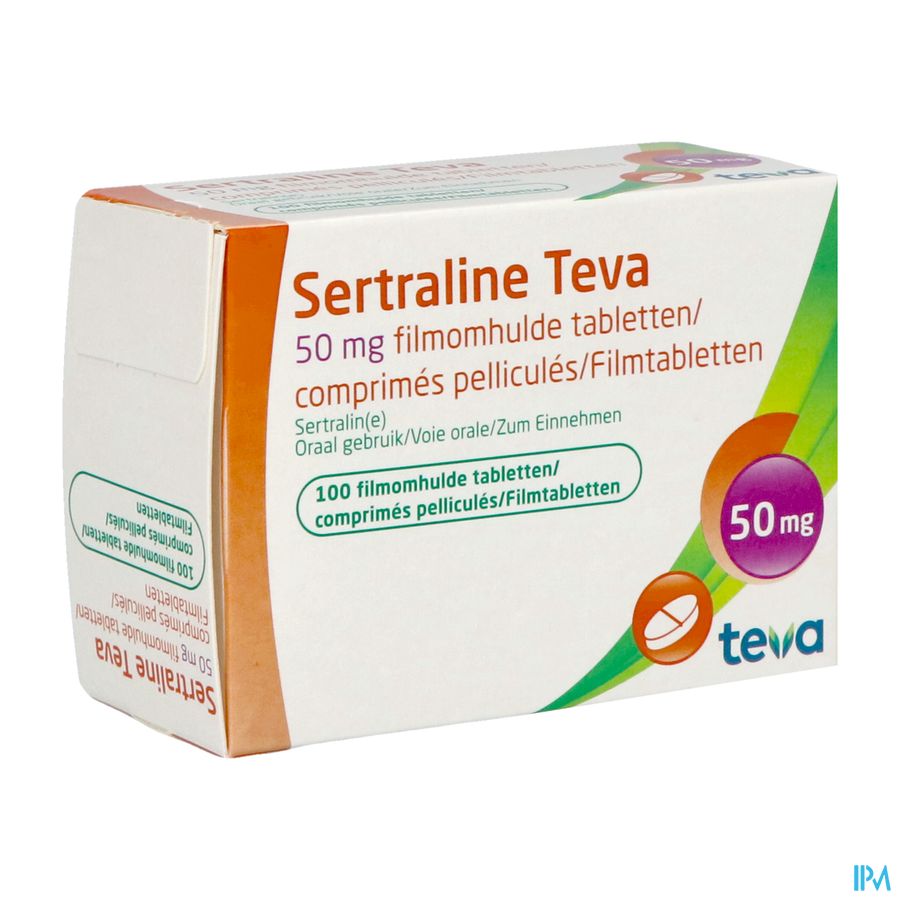 Sertraline Teva 50mg Comp 100 X 50mg