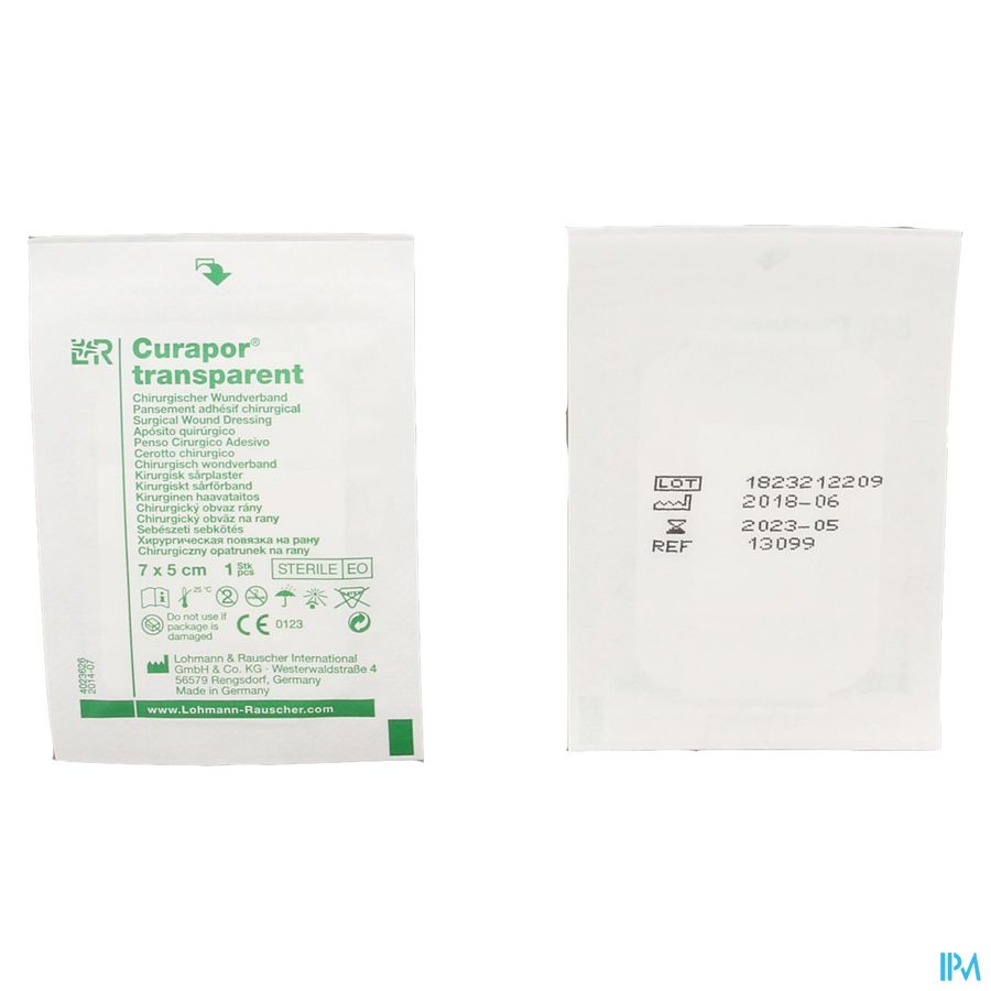 Curapor Transparant Steriel 7cmx 5cm 5 13099 4