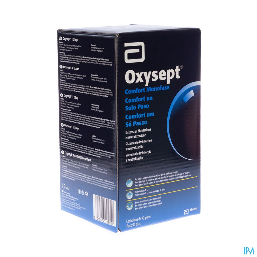 Oxysept 1 Step 3m 3x300ml+90 Comp + Lenscase Oxysept 1 Step 3m 3x300ml+90 Comp + Lenscase
