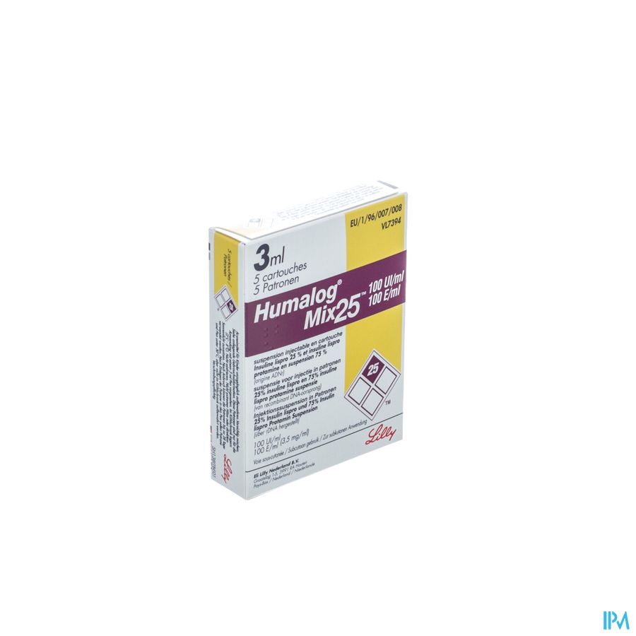 Humalog Mix 25 100u/1ml 5x3ml Humalog Mix 25 100u/1ml 5x3ml