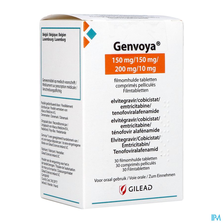 Genvoya 150mg/150mg/200mg/10mg Filmomh Tabl 30 Genvoya 150mg/150mg/200mg/10mg Filmomh Tabl 30