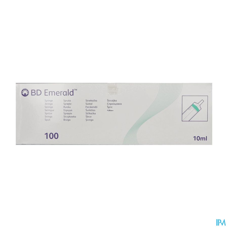 Bd Emerald10ml Luer Slip+detach.needl.21gx40mm 100 Bd Emerald10ml Luer Slip+detach.needl.21gx40mm 100