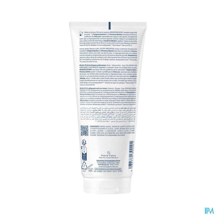 Ducray Kelual Ds Reinigingsgel A/schilfers200ml Nf 1
