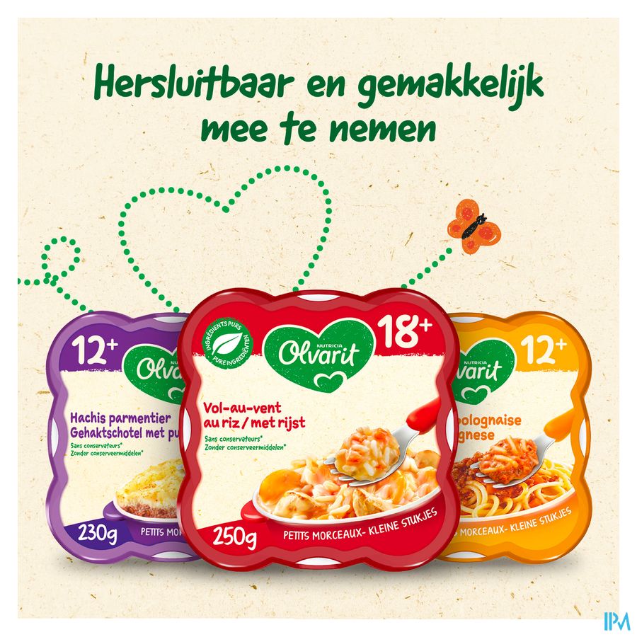 Olvarit Schotel 12m+ Spaghetti Bolognese 1x230gr 4