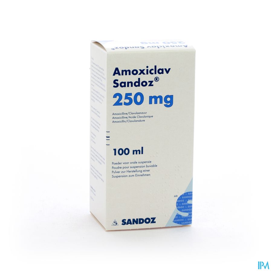 Amoxiclav Sandoz 250mg/5ml Pd Susp100ml 1