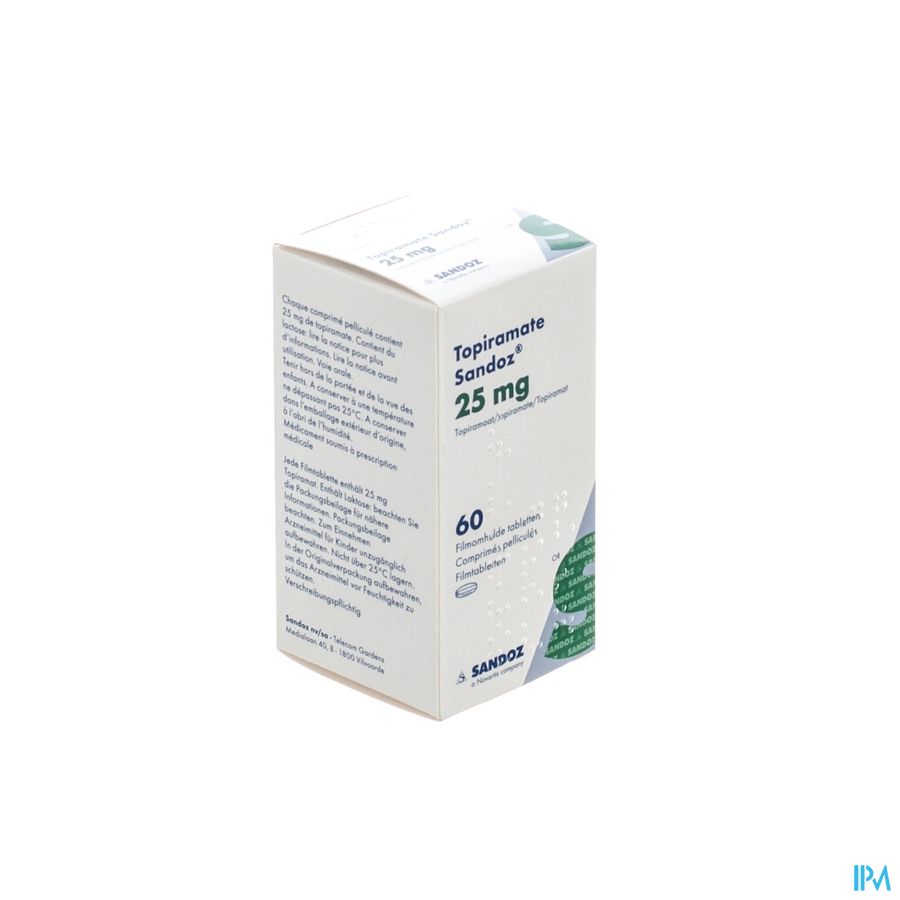 Topiramate Sandoz 25mg Filmomh Tabl 60 X 25mg