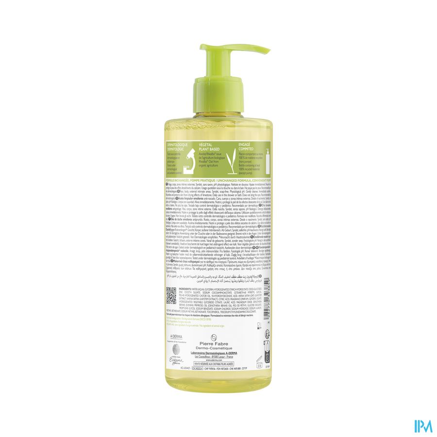 Aderma Exomega Control Emolierende Wasolie 500ml 1