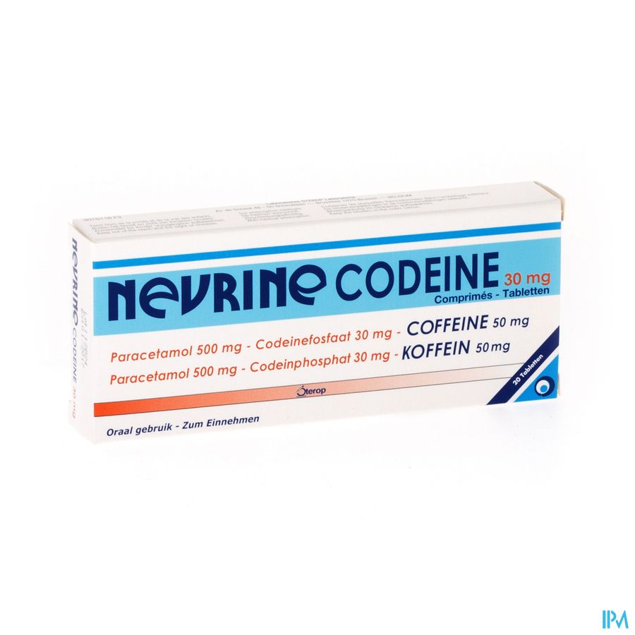 Nevrine Codeine 30mg Comp 20 Nevrine Codeine 30mg Comp 20