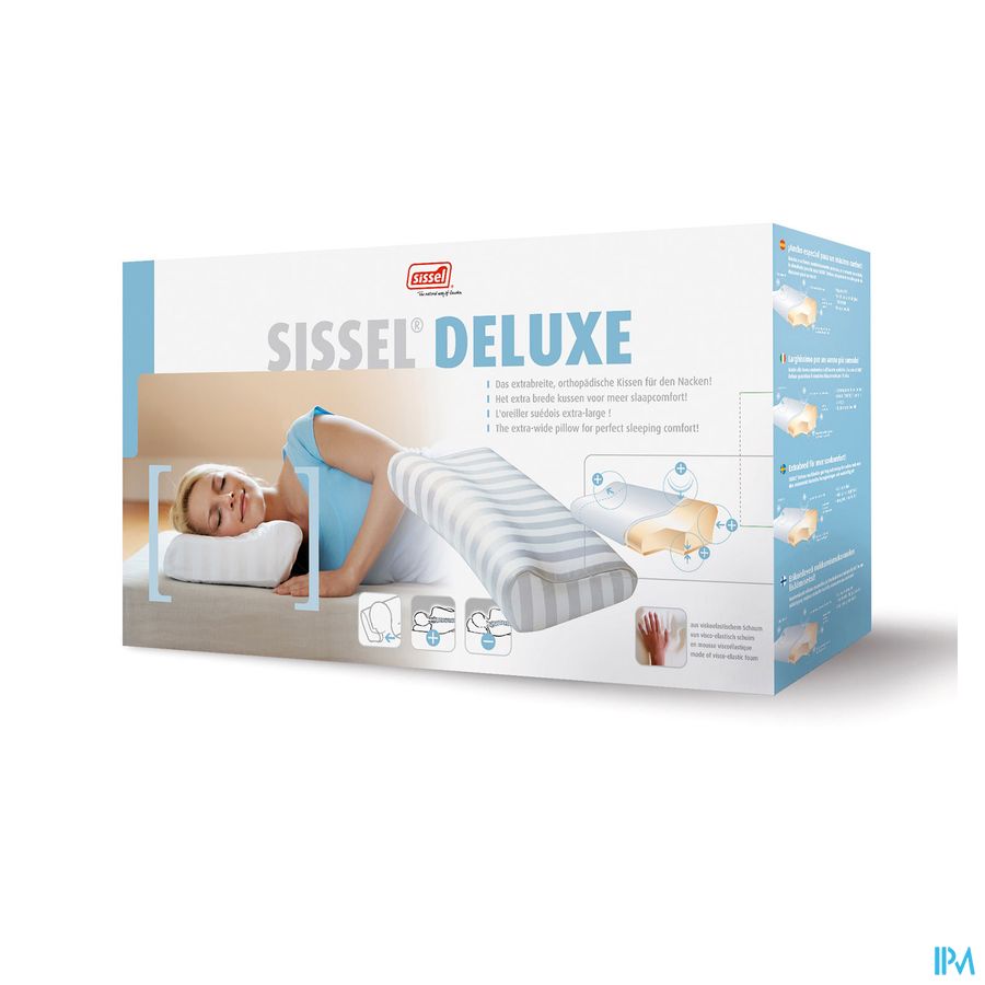 Sissel Deluxe Hoofdkussen Breed+overtr.gewatteerd Sissel Deluxe Hoofdkussen Breed+overtr.gewatteerd