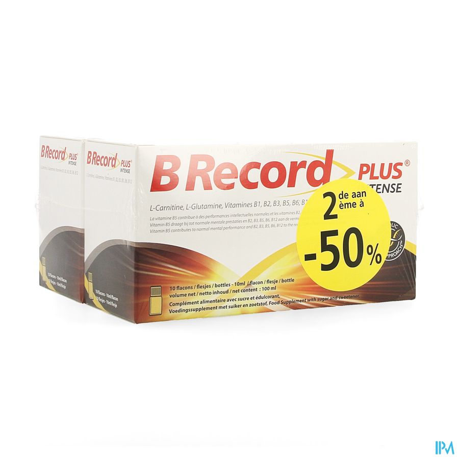 B Record Plus Intense Flacon 20x10ml Promo 2e -50% B Record Plus Intense Flacon 20x10ml Promo 2e -50%
